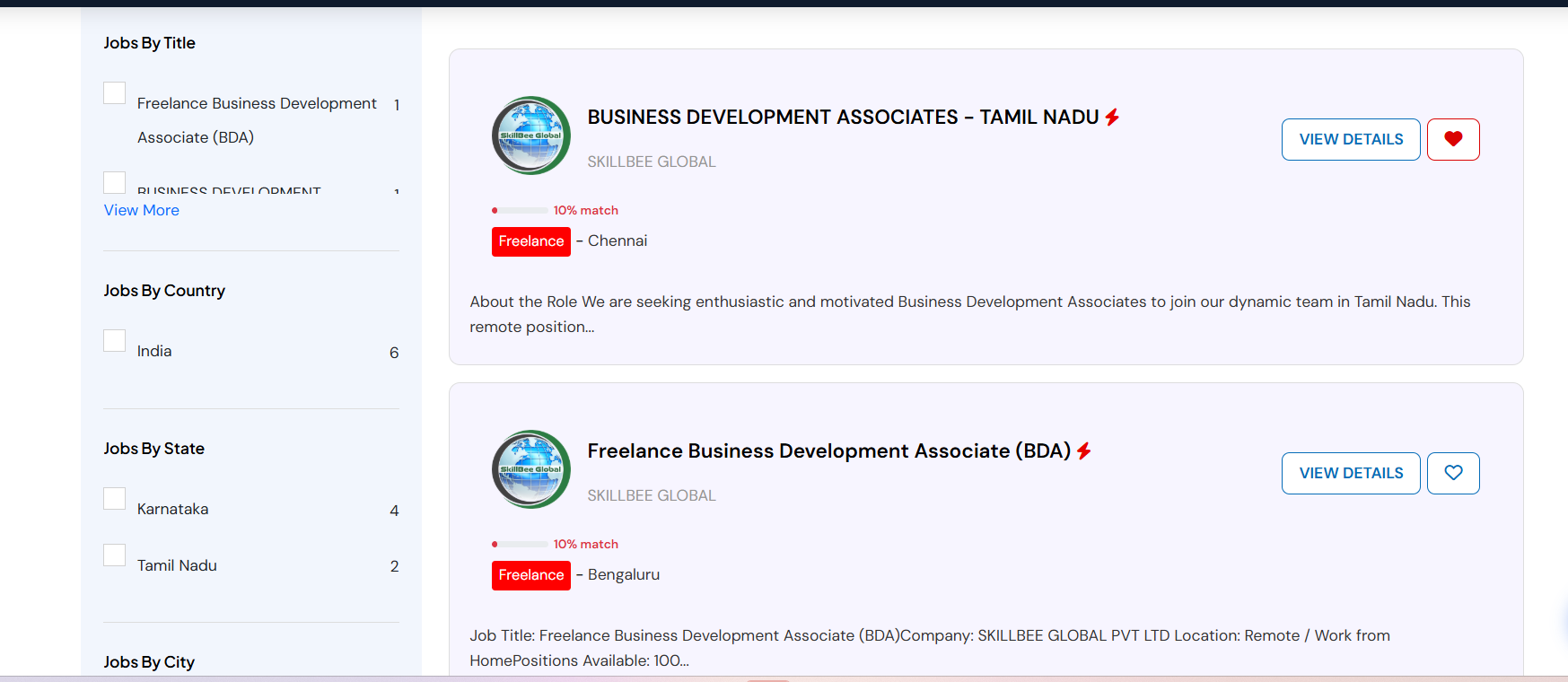 Actual Job Bee job opportunity listing